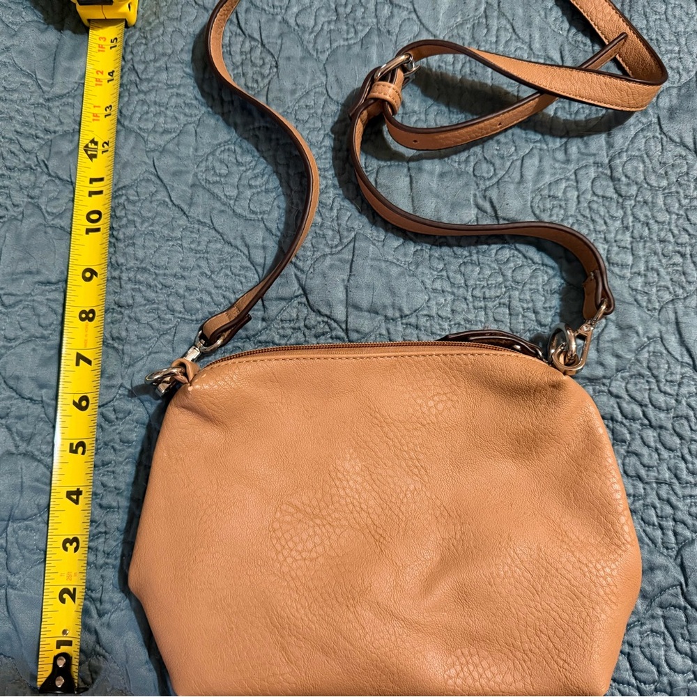Tan Leather Crossbody Bag by Charming Charlie